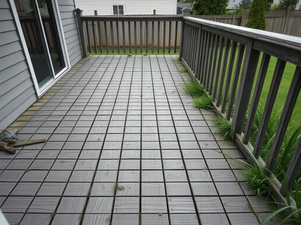 Deck before staining