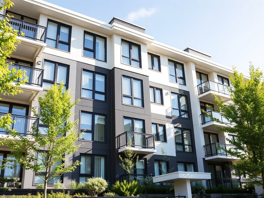 Condo building after repaint