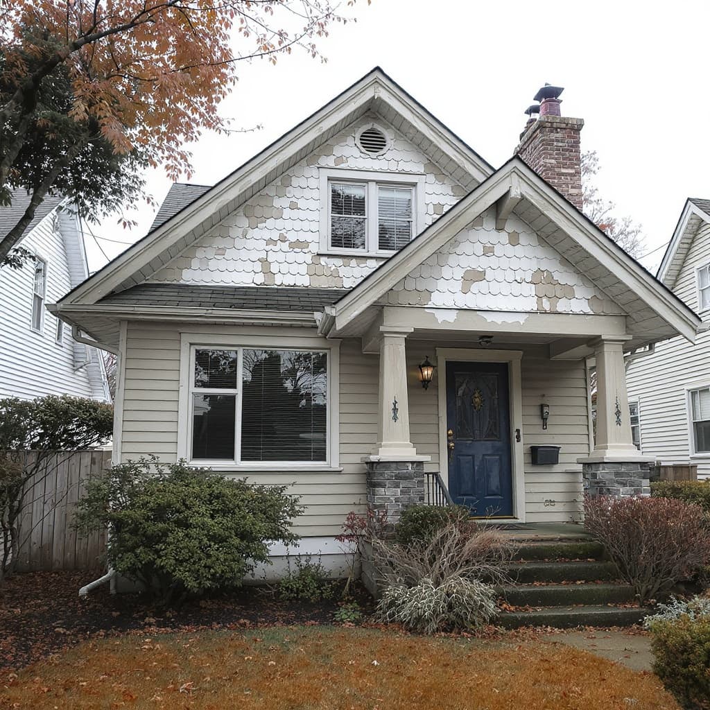 House exterior before painting
