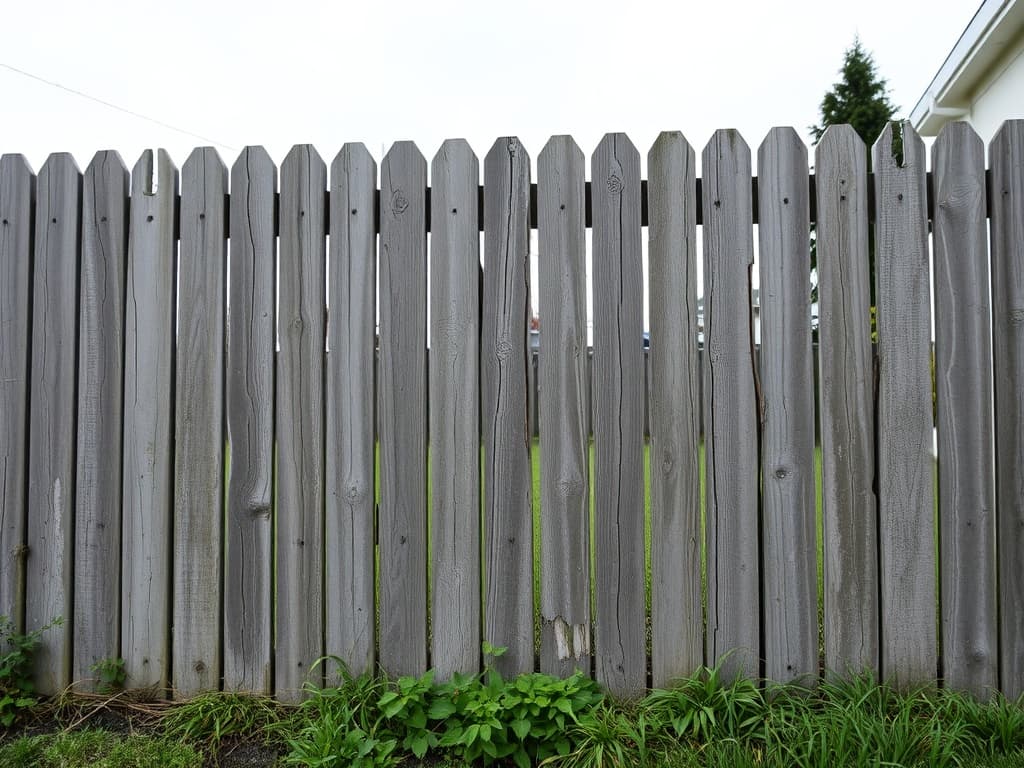 Fence before painting